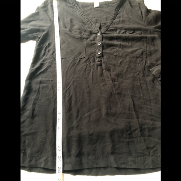 3 for $20/ Old Navy Rayon Black Shirt Size M - Picture 5 of 5